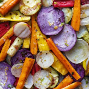 Rainbow Roasted Vegetables Colorful Side Dish Recipe