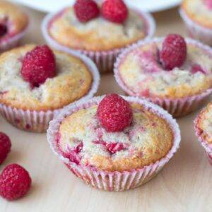 Raspberry Coconut Flour Muffins Healthy Dessert Recipe