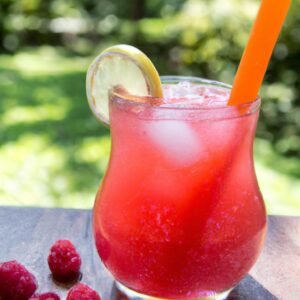 Raspberry Lemonade Slushie Refreshing Beverage Recipe