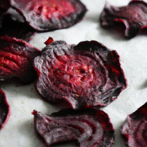 Roasted Beet Chips Healthy Snack Recipe 1