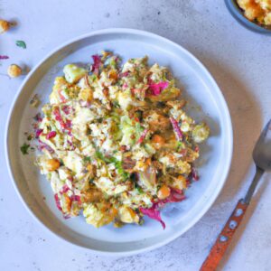 Roasted Cauliflower and Chickpea Salad with Tahini Dressing Healthy Salad Recipe