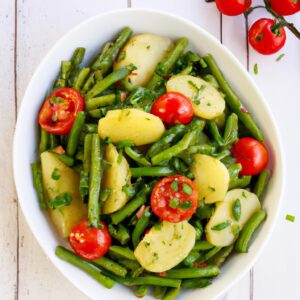 Roasted Potato Salad with Green Beans and Cherry Tomatoes Salad Recipe