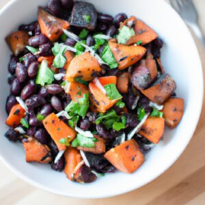 Roasted Sweet Potato and Black Bean Salad Healthy Dinner Recipe