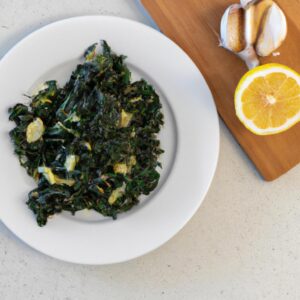 Sauteed Spinach with Garlic and Lemon Healthy Side Dish