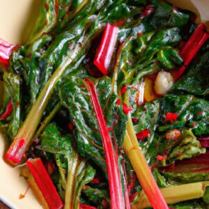 Sauteed Swiss Chard with Garlic and Red Pepper Flakes Side Dish Recipe