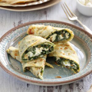 Savory Spinach and Feta Crepes Breakfast Recipe