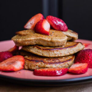 Strawberry Banana Protein Pancakes Healthy Breakfast Recipe