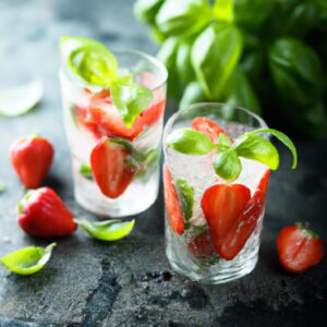 Strawberry Basil Infused Water Refreshing Beverage Recipe