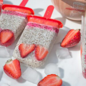 Strawberry Coconut Chia Seed Ice Pops Refreshing Dessert Recipe