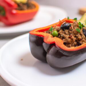 Stuffed Bell Peppers with Quinoa and Black Beans Main Dish Recipe