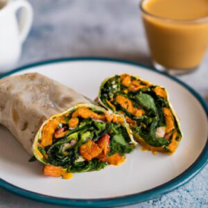 Sweet Potato and Spinach Breakfast Burrito Healthy Breakfast Recipe