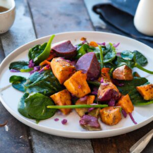 Sweet Potato and Spinach Breakfast Salad Healthy Breakfast Recipe