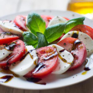 Tomato and Mozzarella Salad with Basil and Balsamic Reduction Fresh Salad Recipe