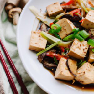 Vegetable and Tofu Stir Fry with Ginger Soy Sauce Dinner Recipe