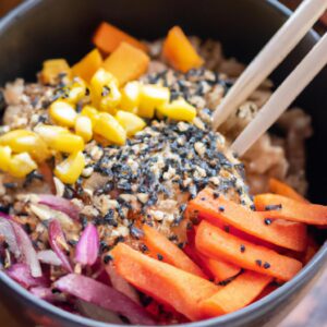 Veggie Sushi Bowl with Brown Rice Healthy Lunch Recipe