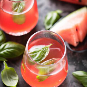 Watermelon Basil Infused Water Refreshing Beverage Recipe