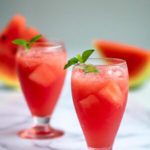 Watermelon Mint Cooler Refreshing Beverage Recipe