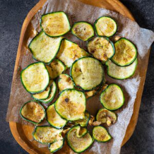 Zucchini Chips with Parmesan Cheese Healthy Snack Recipe