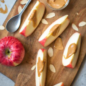 Apple Slices with Almond Butter Healthy Snack Recipe