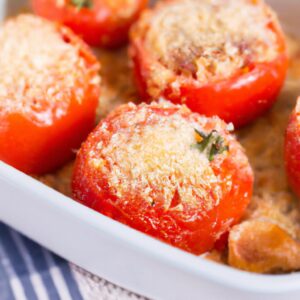 Baked Parmesan Tomatoes Easy Side Dish Recipe