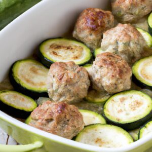 Baked Turkey Meatballs with Zucchini Healthy Main Dish Recipe