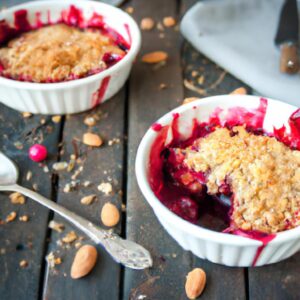 Berry Crumble with Oats and Almond Flour Topping Delicious Dessert Recipe