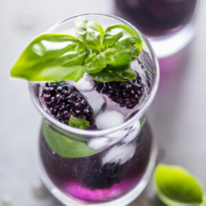 Blackberry Basil Infused Water Refreshing Beverage Recipe