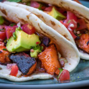 Blackened Salmon Tacos with Avocado Salsa Flavorful Main Dish