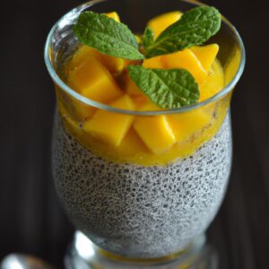 Chia Seed Pudding with Coconut Milk and Mango Breakfast Recipe