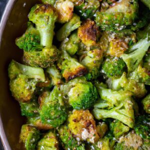 Garlic Parmesan Roasted Broccoli Side Dish Recipe