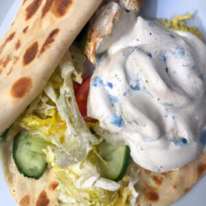 Greek Chicken Pita with Tzatziki Sauce Lunch Recipe