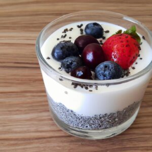 Greek Yogurt with Berries and Chia Seeds Healthy Snack Recipe