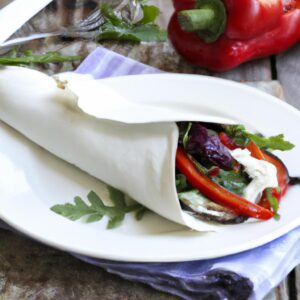 Grilled Vegetable and Goat Cheese Wrap Healthy Lunch Recipe