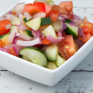 Israeli Salad with Cucumber Tomato Red Onion Refreshing Recipe