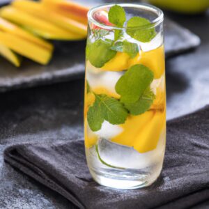 Mango Mint Infused Water Refreshing Beverage Recipe