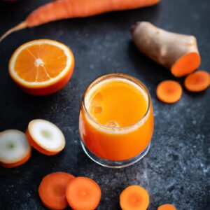 Orange Carrot Ginger Juice Refreshing Beverage Recipe