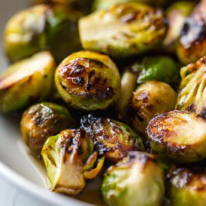 Roasted Brussels Sprouts with Balsamic Glaze Snack Recipe