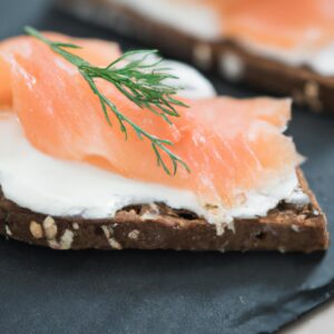 Smoked Salmon and Cream Cheese on Whole Grain Toast Breakfast Recipe