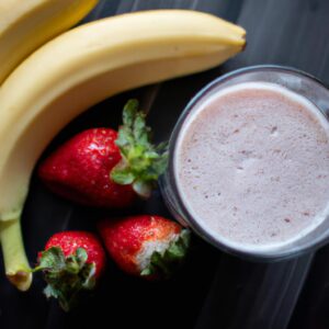 Strawberry Banana Protein Smoothie Healthy Breakfast Recipe