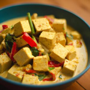 Tofu and Vegetable Curry with Coconut Milk Dinner Recipe