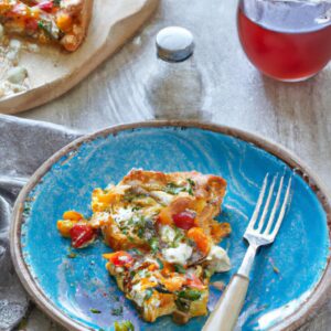 Vegetable Frittata with Feta Cheese Breakfast Recipe