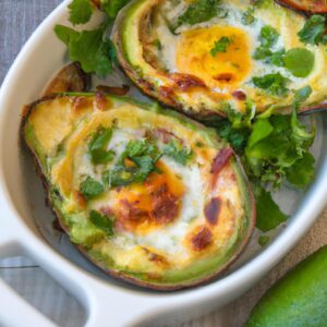 Vegetable and Avocado Egg Bake Healthy Breakfast Recipe