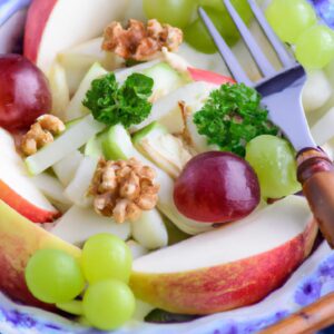 Waldorf Salad with Apples Grapes Celery and Walnuts Refreshing Fruit Salad