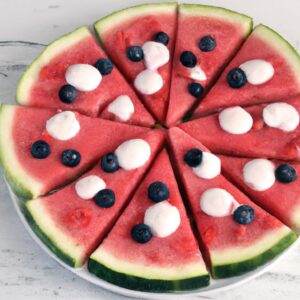 Watermelon Fruit Pizza with Greek Yogurt Healthy Dessert Recipe